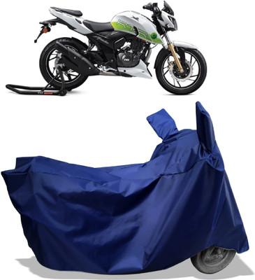 Amexride Two Wheeler Cover for TVS(Apache RTR 200 Fi E100, Blue)