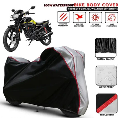 Shiv Kanha Waterproof Two Wheeler Cover for Honda(SP 125, Black, Silver)