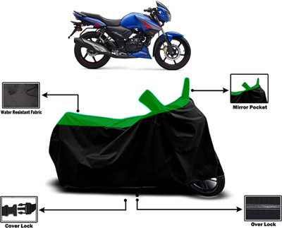 Amexride Two Wheeler Cover for TVS(Apache RTR 160, Green)