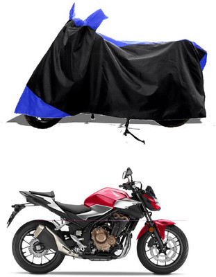 GROFATIK Two Wheeler Cover for Honda(CB500F, Blue)