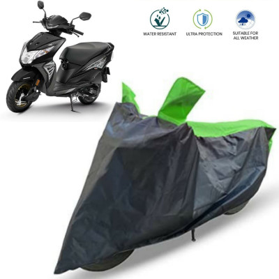 ma collections Waterproof Two Wheeler Cover for Honda(Scooty, Green, Black)