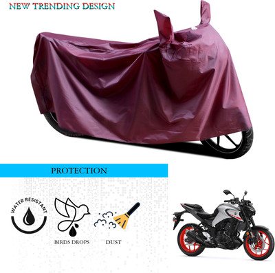 ANTHUB Waterproof Two Wheeler Cover for Yamaha(MT-03, Maroon)