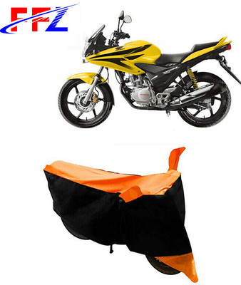 NMJ Waterproof Two Wheeler Cover for Honda(CBF, Black, Orange)