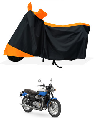 Tricway Two Wheeler Cover for Triumph(Bonneville T120 Black BS6, Orange)