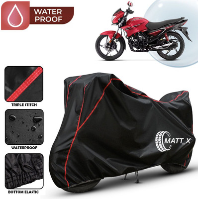 MATT_X Waterproof Two Wheeler Cover for Hero(Glamour, Multicolor, Black, Red)