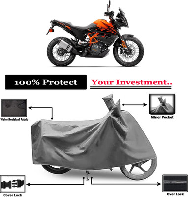 Amexride Two Wheeler Cover for KTM(390 Adventure, Grey)