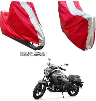 AutoGalaxy Waterproof Two Wheeler Cover for Suzuki(intruder 150, Silver, Red)