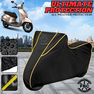 FBC Waterproof Two Wheeler Cover for Bajaj(Chetak, Black)