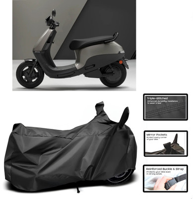 WMIZEXA Two Wheeler Cover for Ola(Electric Scooter, Black)
