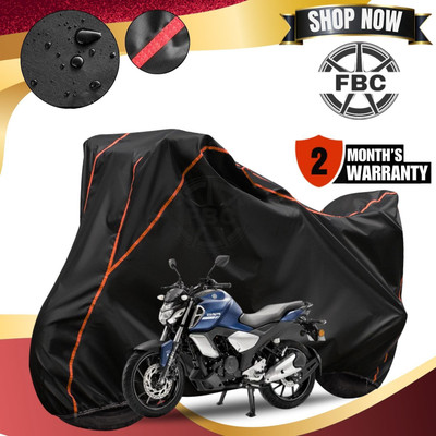 OliverX Waterproof Two Wheeler Cover for Yamaha(FZS-FI BS6, Black, Red)