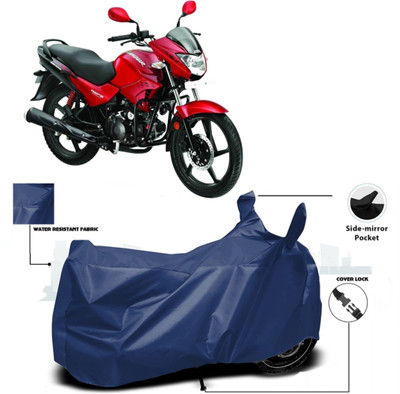 HWSXQAE Waterproof Two Wheeler Cover for Hero(Glamour BS6, Blue)