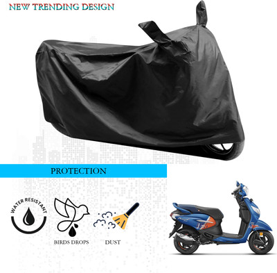 ANTHUB Waterproof Two Wheeler Cover for Hero(Pleasure+ 110, Black)