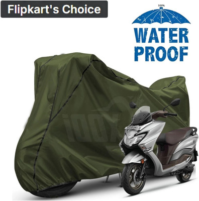 OliverX Waterproof Two Wheeler Cover for Suzuki(Burgman Street, Green, Black)