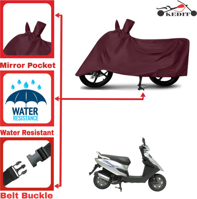 KEDIT Two Wheeler Cover for Bajaj(Kristal, Maroon)