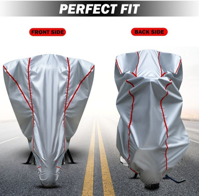 Car Styling Waterproof Two Wheeler Cover for Royal Enfield(Himalayan, Silver, Red)
