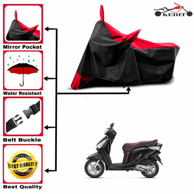 AASHTIK MART Two Wheeler Cover for Honda(BS6, Red, Black)