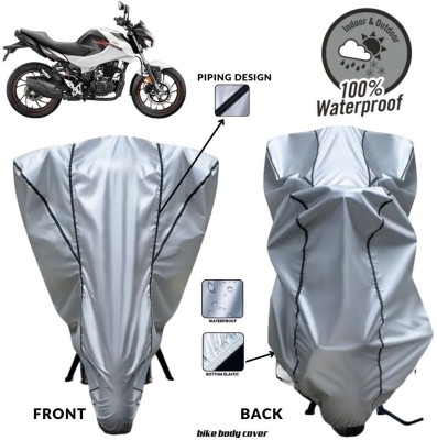 MADAFIYA Two Wheeler Cover for Hero(Xtreme Sports, Silver, Black)