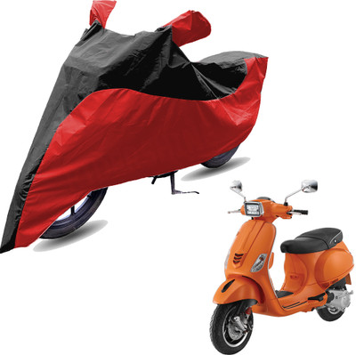RiderShine Two Wheeler Cover for Piaggio(Vespa SXL, Red, Black)