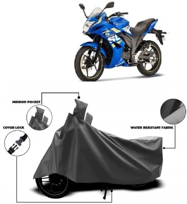 MMSSTAR Waterproof Two Wheeler Cover for Suzuki(Gixxer SF, Grey)