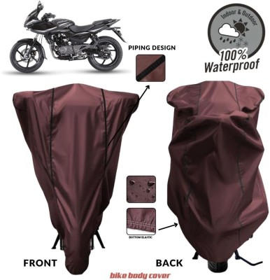 MADAFIYA Two Wheeler Cover for Bajaj(Pulsar 220F, Maroon, Black)