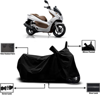 Amexride Two Wheeler Cover for Honda(PCX 125, Black)