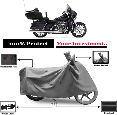 Amexride Two Wheeler Cover for Harley Davidson(CVO Limited, Grey)