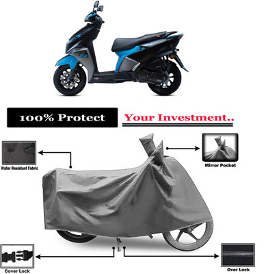 Amexride Two Wheeler Cover for TVS(Ntorq 125, Grey)