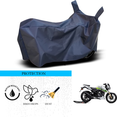 ANTHUB Waterproof Two Wheeler Cover for TVS(Apache RTR 200 Fi E100, Blue)