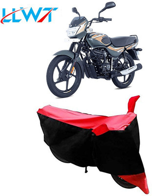 KPIND Waterproof Two Wheeler Cover for Bajaj(CT100, Black, Red)