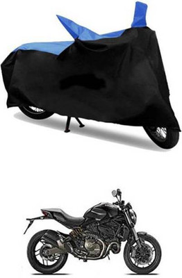 LIFE TO HUB Waterproof Two Wheeler Cover for TVS(Monster 796 S2R, Black, Blue)