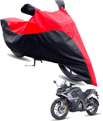 FurniGully Two Wheeler Cover for Bajaj(Pulsar SS400, Red, Black)