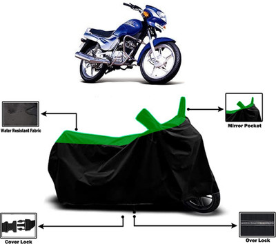 Amexride Two Wheeler Cover for TVS(Victor GLX, Green)