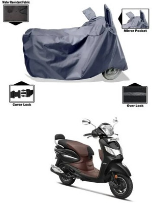 Tritika Waterproof Two Wheeler Cover for Hero(Pleasure Plus, Grey)