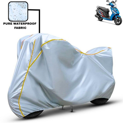 Delphinium Waterproof Two Wheeler Cover for Hero(Maestro Edge, Silver)