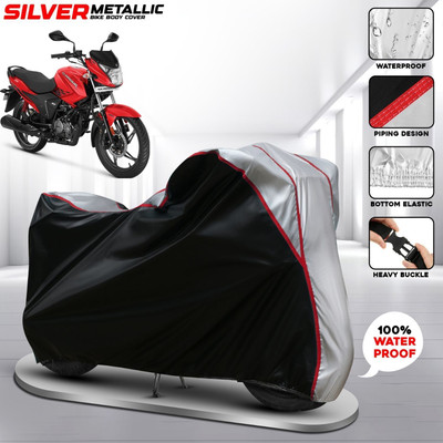 FBC Waterproof Two Wheeler Cover for Hero(Glamour, Silver, Multicolor)