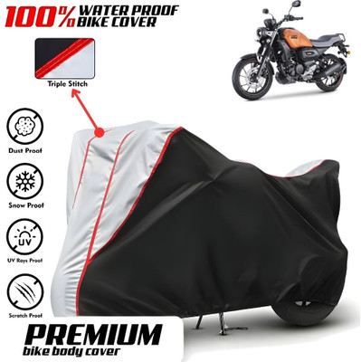 Mwiss Waterproof Two Wheeler Cover for Yamaha(FZ-X, Black, Silver)