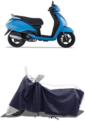 SUGASHRI Waterproof Two Wheeler Cover for TVS(Jupiter, White, Blue)