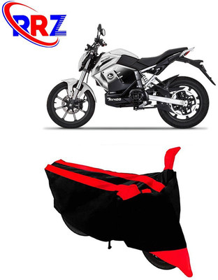 RRZ Waterproof Two Wheeler Cover for Revolt(RV 400, Black, Red)