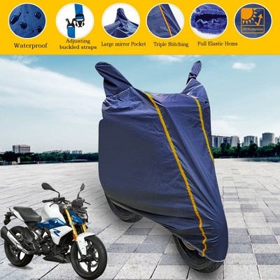 GARREGE Waterproof Two Wheeler Cover for Yamaha(Gladiator SS, Blue)