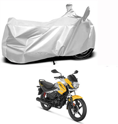 Aoriyon Two Wheeler Cover for Hero(Passion Pro, Silver)