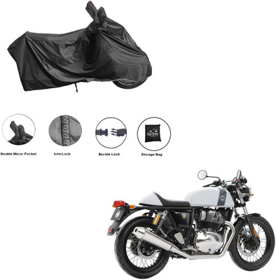 RiderShine Two Wheeler Cover for Royal Enfield(Continental GT, Black)