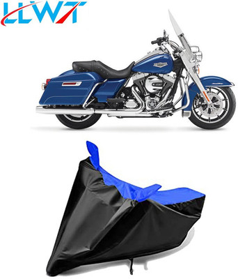 MJD Waterproof Two Wheeler Cover for Harley Davidson(Road King, Black, Blue)