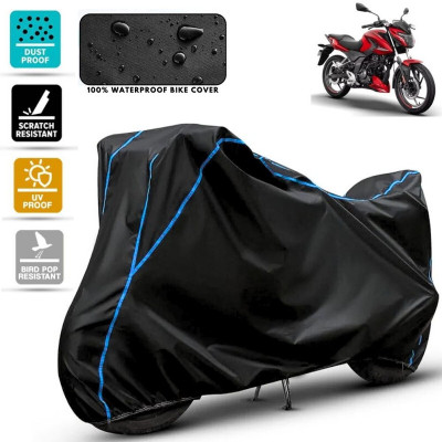 Amikan Waterproof Two Wheeler Cover for Bajaj(Pulsar 150 BS6, Black, Blue)