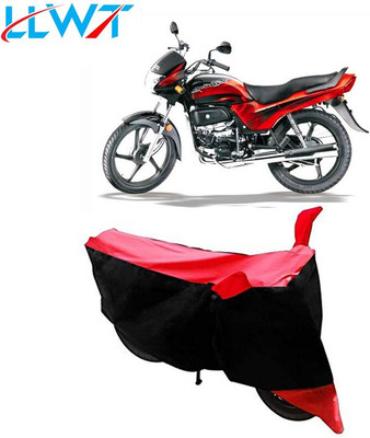 KPIND Waterproof Two Wheeler Cover for Hero(Passion Plus, Black, Red)