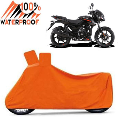 ROYAL AUTO MART Waterproof Two Wheeler Cover for Bajaj(Pulsar 125, Orange)