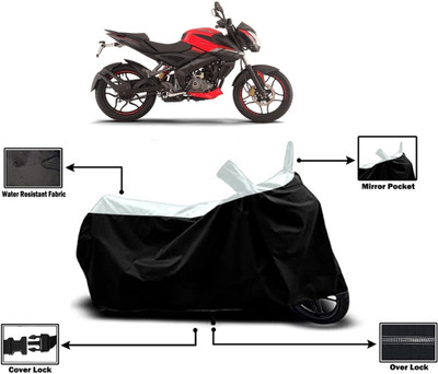 Amexride Two Wheeler Cover for Bajaj(Pulsar NS 160, White)