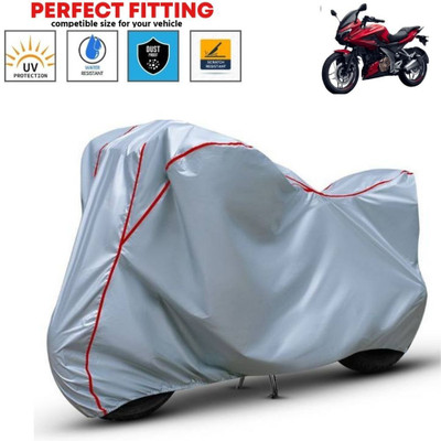 BigFly Waterproof Two Wheeler Cover for Bajaj(Pulsar 250, Silver)