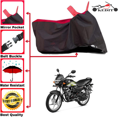 KEDIT Two Wheeler Cover for Hero(CD deluxe, Red, Black)