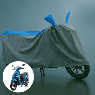 PAGORA Waterproof Two Wheeler Cover for Hero(Electric Optima, Grey, Blue)