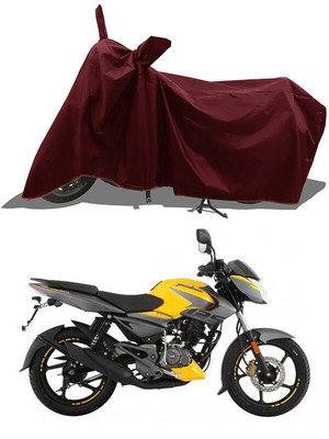 eTrack Waterproof Two Wheeler Cover for Bajaj(Pulsar 125, Maroon)
